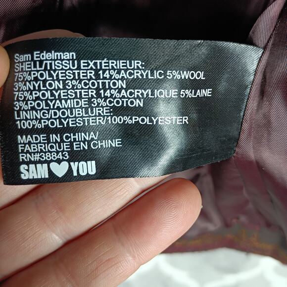 Sam Edelman Jacket Womens Small Aztec Fringe Western Wool Blend Coat - Picture 8 of 8